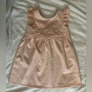 BNWT Pink Polka Dot Dress with Lace - Size 3T